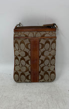 Load image into Gallery viewer, Coach Womens Brown Signature Print Adjustable Strap Shoulder Crossbody Purse