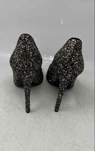 Load image into Gallery viewer, White D Womens Black Silver Glitter Slip-On Pointed Toe Pump Heels Size EUR 39