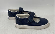 Load image into Gallery viewer, Keds Kids Ella White Blue Leather Hook & Loop Mary Jane Sneaker Shoes Size 5.5M