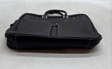 Load image into Gallery viewer, Cole Haan Mens Black Leather Inner Pockets Double Handle Laptop Case Briefcase