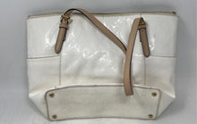 Load image into Gallery viewer, Michael Kors Womens Jet Set White Patent Leather Shoulder Tote Handbag
