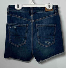 Load image into Gallery viewer, American Eagle Womens Blue Pockets Distressed Jeans Cut-Off Short Size 4