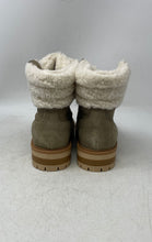 Load image into Gallery viewer, Nine West Womens Gray Beige Furry Round Toe Lace-Up Snow Boots Size 7M