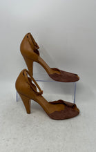 Load image into Gallery viewer, Emma Go Womens Brown Peep Toe Adjustable Buckle Pump Heels Size EUR 38