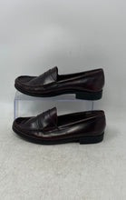 Load image into Gallery viewer, School Issue Womens Ivy Red Leather Moc Toe Slip-On Penny Loafer Shoes Size 7 W