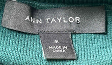 Load image into Gallery viewer, Ann Taylor Womens Green Long Sleeve Stretch Mock Neck Pullover Sweater Size M