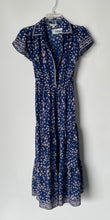 Load image into Gallery viewer, Max Studio Womens Multicolor Butterfly Print Tiered Midi A-Line Dress Size XS
