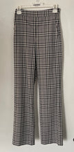 Load image into Gallery viewer, Express Womens Black White Plaid Wide Leg Super High Rise Trouser Pants Size XXS