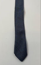Load image into Gallery viewer, Michael Kors Mens Blue Printed Keeper Loop Adjustable Formal Pointed Tie