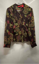 Load image into Gallery viewer, Oscar De La Renta Womens Multicolor Floral Long Sleeve Blouse Top Size 10