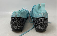 Load image into Gallery viewer, Mens Blue Black Glitter Lace-Up High Top Soccer Cleats Size EUR 38