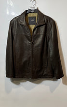 Load image into Gallery viewer, R&O Reilly Olmes Brand Mens Dark Brown Long Sleeve Full-Zip Leather Jacket Sz M