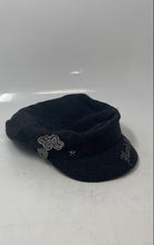 Load image into Gallery viewer, Hard Rock Cafe Womens Dark Gray Embroidered Newsboy Biker Cap One Size