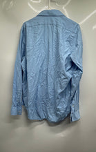 Load image into Gallery viewer, Calvin Klein Mens Blue Long Sleeve Slim Fit Dress Shirt Size L 16-16.5 34/35