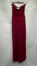 Load image into Gallery viewer, Forever 21 Womens Red Sleeveless Pleated Halter Neck Long Maxi Dress Size M