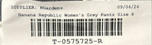 Load image into Gallery viewer, Banana Republic Womens Gray Straight Leg Dress Pants Size 8 With Tag