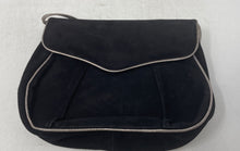 Load image into Gallery viewer, Charles Jourdan Womens Black Silver-Tone Inner Pockets Flap Crossbody Bag
