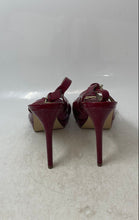 Load image into Gallery viewer, Guess Womens Joany Red Faux Patent Leather Peep Toe High Platform Heels Sz 8.5M