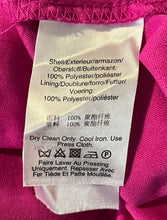Load image into Gallery viewer, DKNY Womens Fuchsia Sleeveless Split Neck Knee Length Shift Dress Size 14
