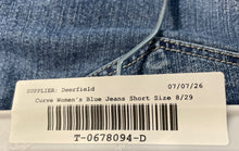 Load image into Gallery viewer, Curve Appeal Womens Blue Medium Wash Pockets Denim Bermuda Shorts Size 8/29