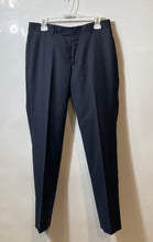Load image into Gallery viewer, Egara Mens Blue Wool Flat Front Pockets Straight Leg Dress Pants Size 32 Waist