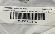 Load image into Gallery viewer, Armani Exchange Womens White Crew Neck Short Sleeve Pullover T-Shirt Size M