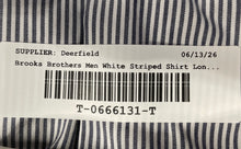 Load image into Gallery viewer, Brooks Brothers Mens Blue White Striped Long Sleeve Stretch Dress Shirt Sz 16.5