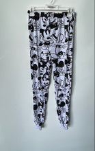 Load image into Gallery viewer, Disney Womens White Black Mickey Mouse Print Pull-On Jogger Leggings Size 16