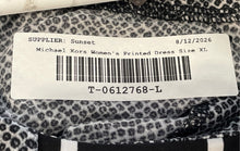 Load image into Gallery viewer, Michael Kors Womens Gray Black Printed Short Sleeve Shift Dress Size XL