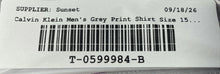 Load image into Gallery viewer, Calvin Klein Mens Lavender Striped Print Long Sleeve Dress Shirt Size 15 1/2