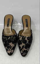 Load image into Gallery viewer, Bruno Magli Womens Black Slip-On Block Mules Sandals Size 5B