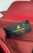 Load image into Gallery viewer, Liz Claiborne Womens Red Geometric Inner Pocket Adjustable Strap Crossbody Bag