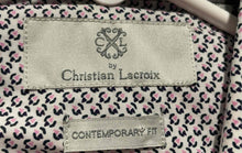 Load image into Gallery viewer, Christian Lacroix Mens White Pink Contemporary Fit Dress Shirt Size M 15.5