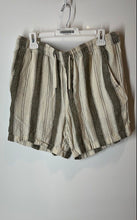 Load image into Gallery viewer, American Eagle Outfitters Mens Gray White Trekker Drawstring Chino Shorts Size L