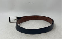 Load image into Gallery viewer, Perry Ellis Mens Black And Brown Leather Adjustable Buckle Reversible Belt