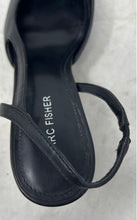 Load image into Gallery viewer, Marc Fisher Womens Laynie Black Cap Toe Slip-On Slingback Pump Heels Size 8 M