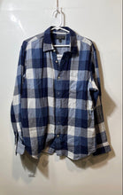 Load image into Gallery viewer, Banana Republic Mens Blue Plaid Print Standard Fit Button-Up Shirt Size M