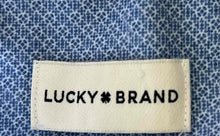 Load image into Gallery viewer, Lucky Brand Mens Blue Slim Fit Stretch Button Front Dress Shirt Size Medium