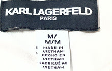 Load image into Gallery viewer, Karl Lagerfeld Paris Womens Beige Map Print Long Sleeve Button-Up Shirt Size M