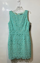 Load image into Gallery viewer, Tahari Womens Green Sleeveless Round Neck Cutout Lace Sheath Dress Size 12 W/Tag