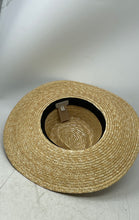 Load image into Gallery viewer, Brixton Womens Beige Straw Wide Brim Adjustable Honey Fedora Sun Hat Size Medium