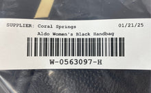 Load image into Gallery viewer, Aldo Womens Black Leather Outer Zip Pocket Adjustable Strap Crossbody Handbag