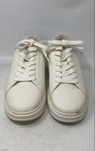 Load image into Gallery viewer, Zara Mens White Blue Leather Low Top Lace-Up Sneaker Shoes Size EUR 46