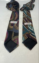 Load image into Gallery viewer, Set Of 2 Pcs Cezani Mens Multicolor Printed Silk Adjustable Pointed Tie One Size