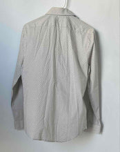 Load image into Gallery viewer, Express Mens 1MX White Printed Spread Collar Long Sleeve Dress Shirt Size XS