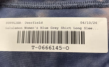 Load image into Gallery viewer, Lululemon Womens Blue Gray Round Neck Long Sleeve Blouse Top Size S