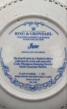 Load image into Gallery viewer, Bing & Grondahl White Country Garden Calendar Home Decor Collector Plate In Box