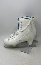 Load image into Gallery viewer, Lake Placid Womens White Blue Winter Sports Lace-Up Ice Figure Skates Size 5