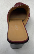 Load image into Gallery viewer, Nicole Womens Tradition 2 Burgundy Leather Square Toe Block Mule Heels Size 7 M