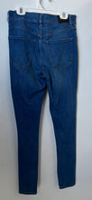 Load image into Gallery viewer, Express Womens Blue Denim Dark Wash Pockets Distressed Skinny Leg Jeans Size 2R